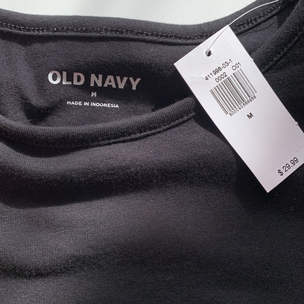 OLD NAVY BLACK BODYSUIT NWT SIZE MEDIUM - Picture 2 of 9